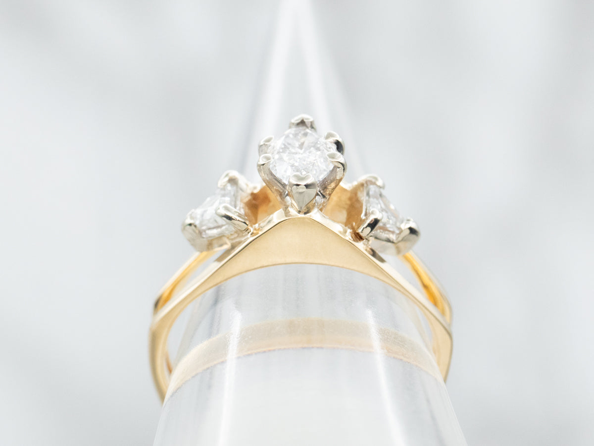 High Profile Diamond Engagement Ring