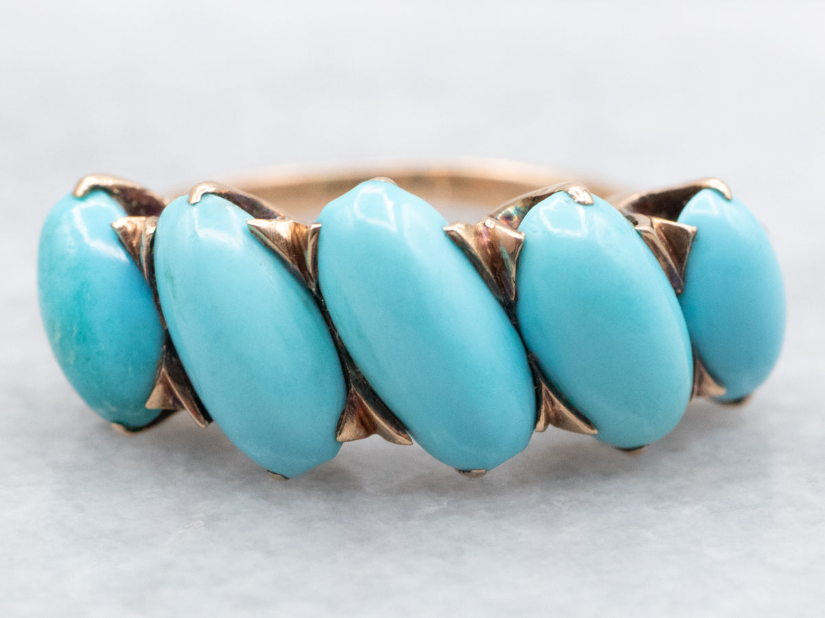 Rose Gold Turquoise Ring