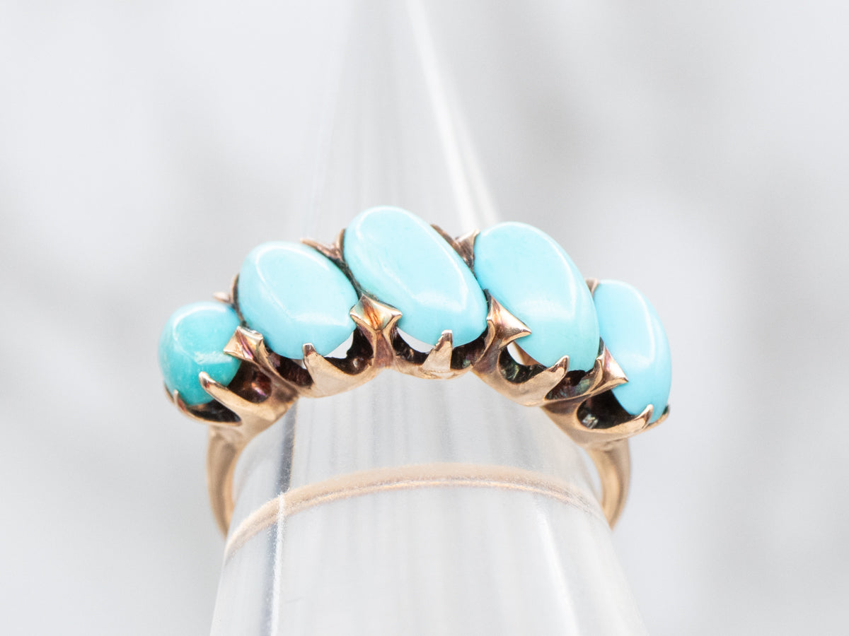 Rose Gold Turquoise Ring