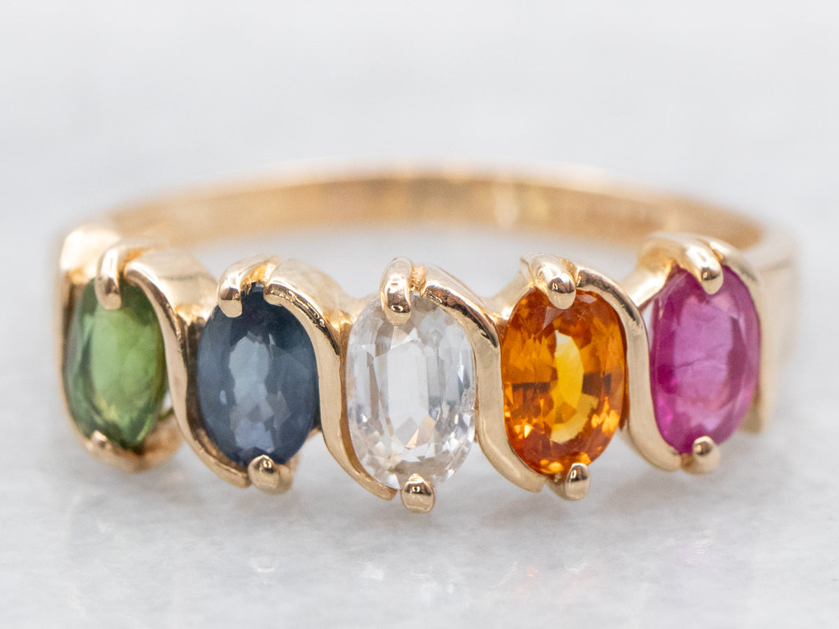 Multi-Colored Sapphire Ring