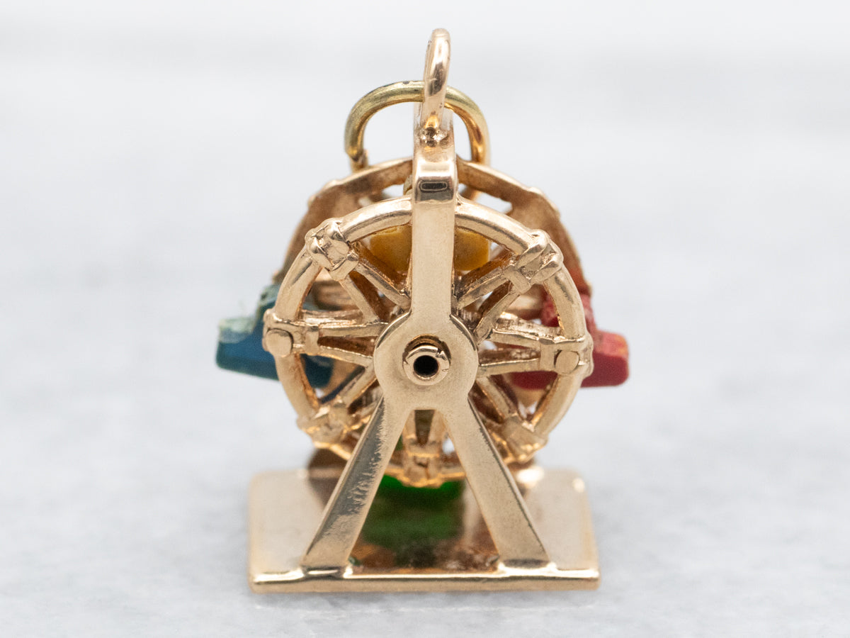 Gold Ferris Wheel Charm