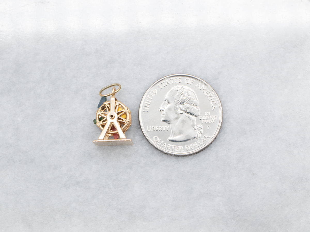 Gold Ferris Wheel Charm