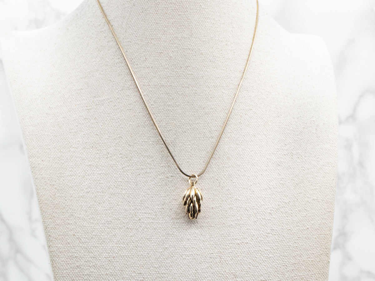 Golden Bunch of Bananas Charm Pendant