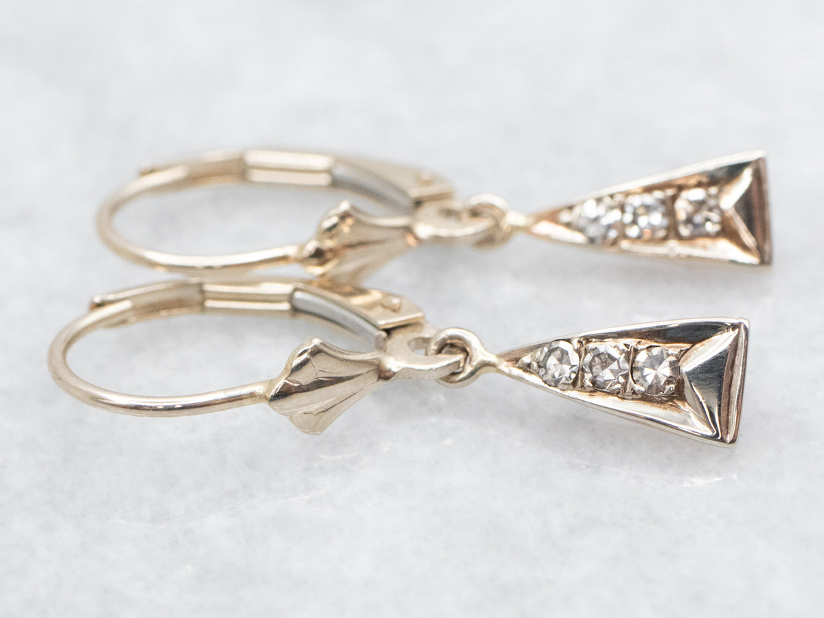 White Gold Diamond Drop Earrings