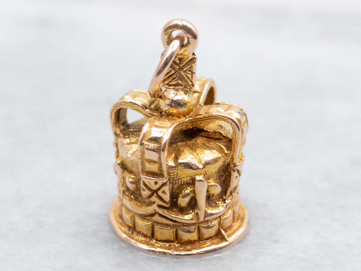 Yellow Gold Crown Charm