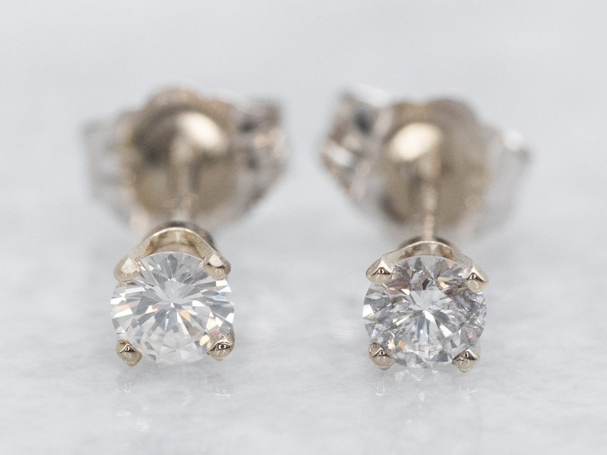 White Gold Diamond Stud Earrings