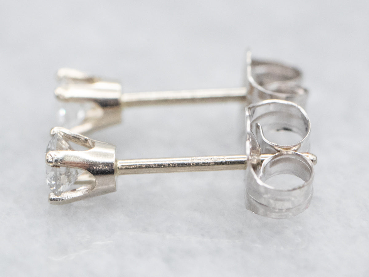 White Gold Diamond Stud Earrings