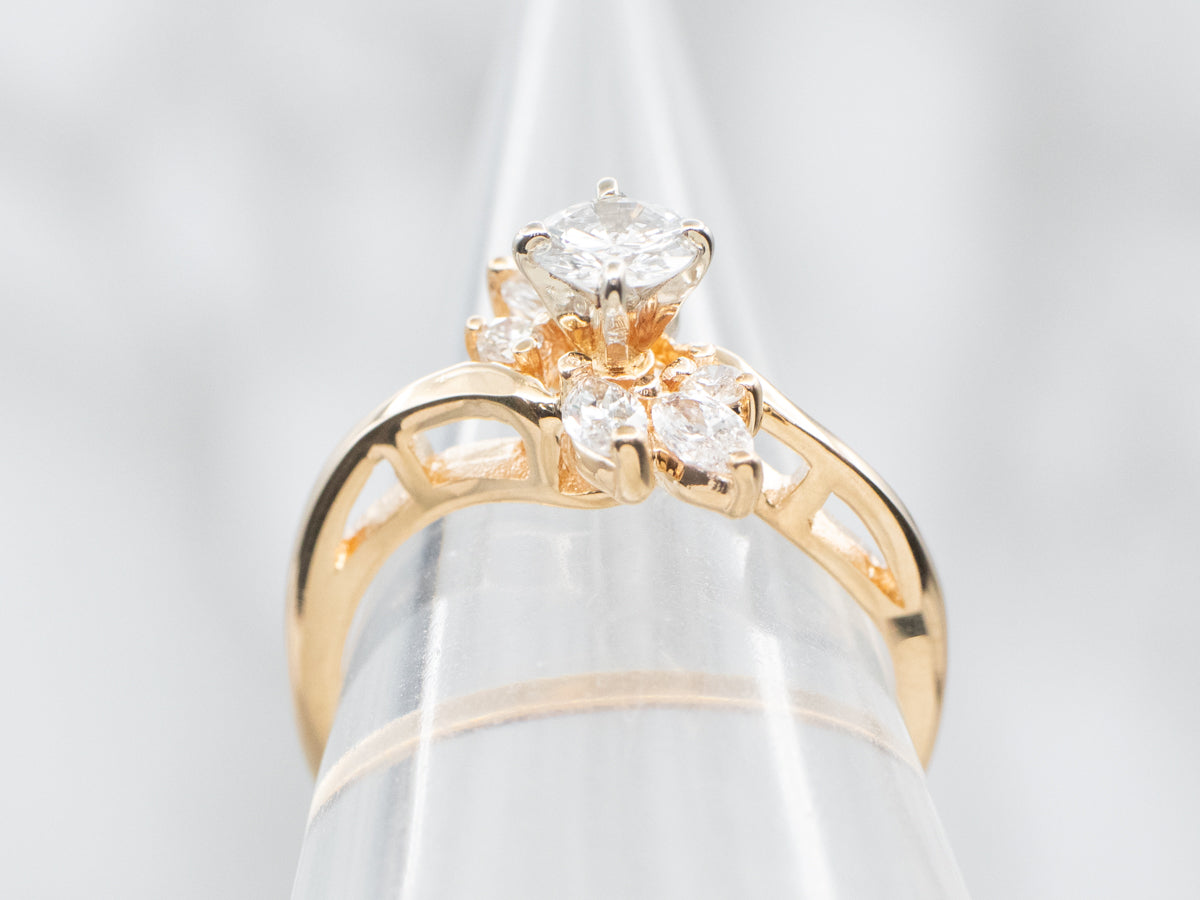 Diamond Bypass Cocktail Ring