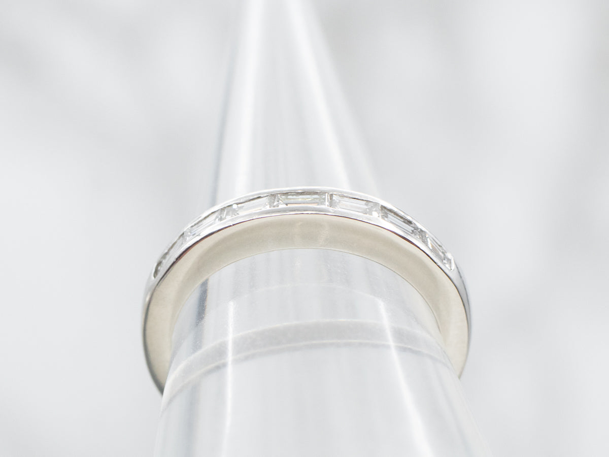 Platinum Baguette Cut Diamond Band