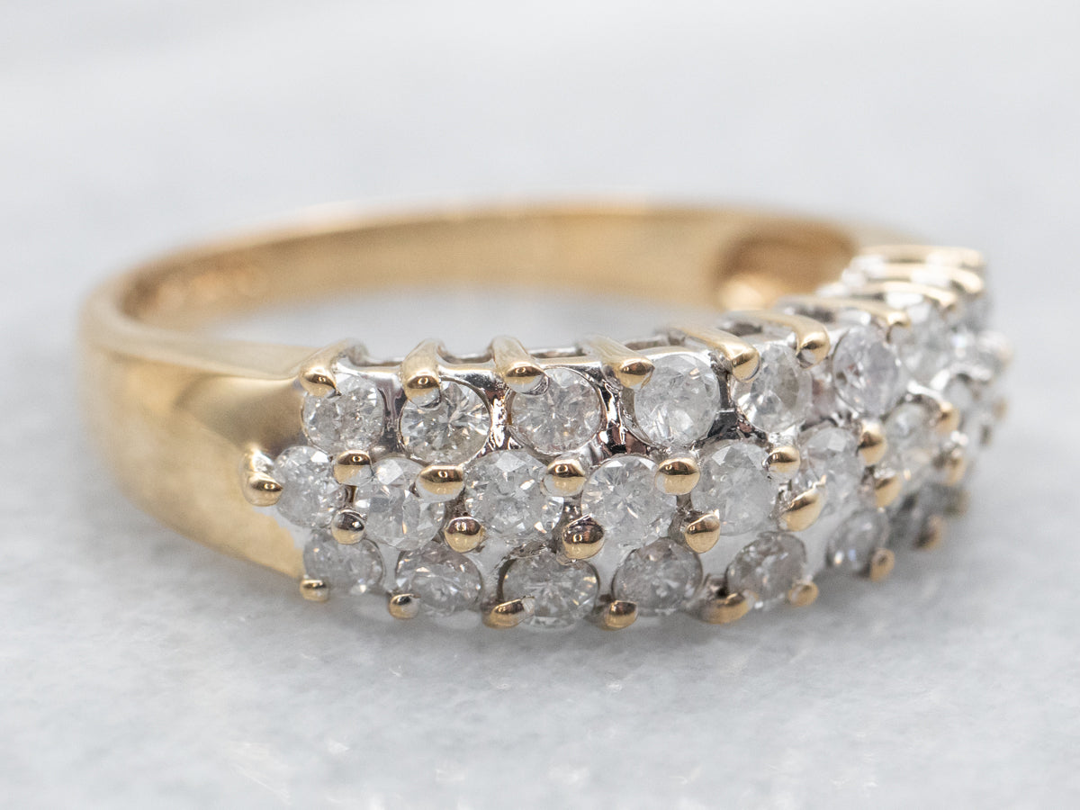 Triple Row Diamond Band