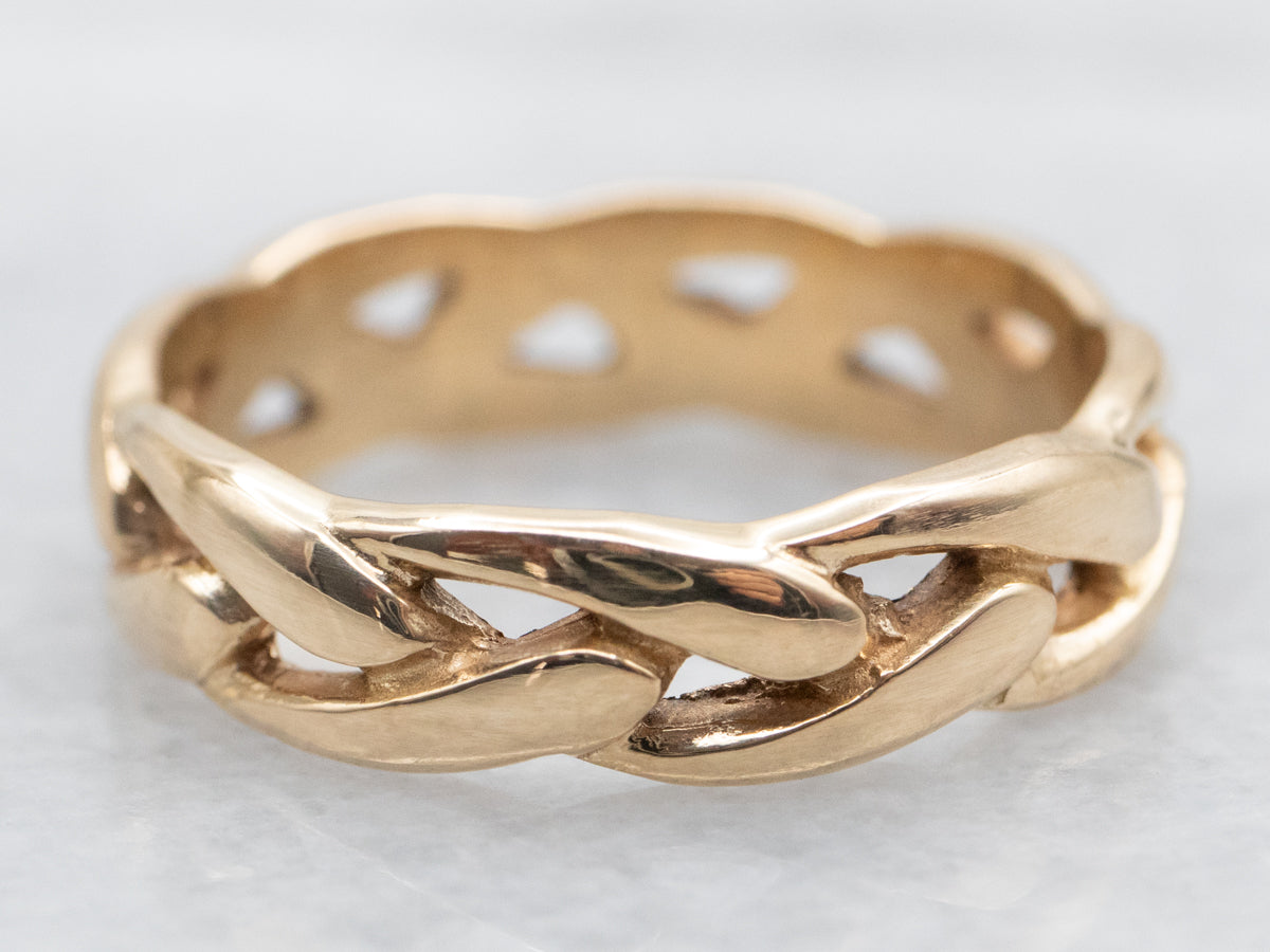 Polished Gold Braided Band