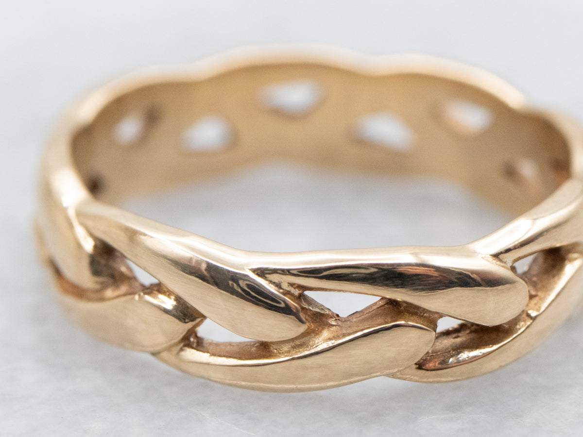 Polished Gold Braided Band