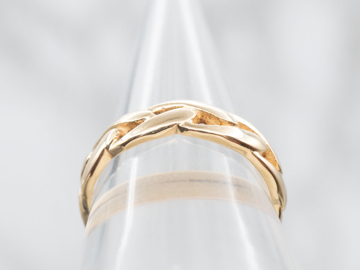 Polished Gold Braided Band