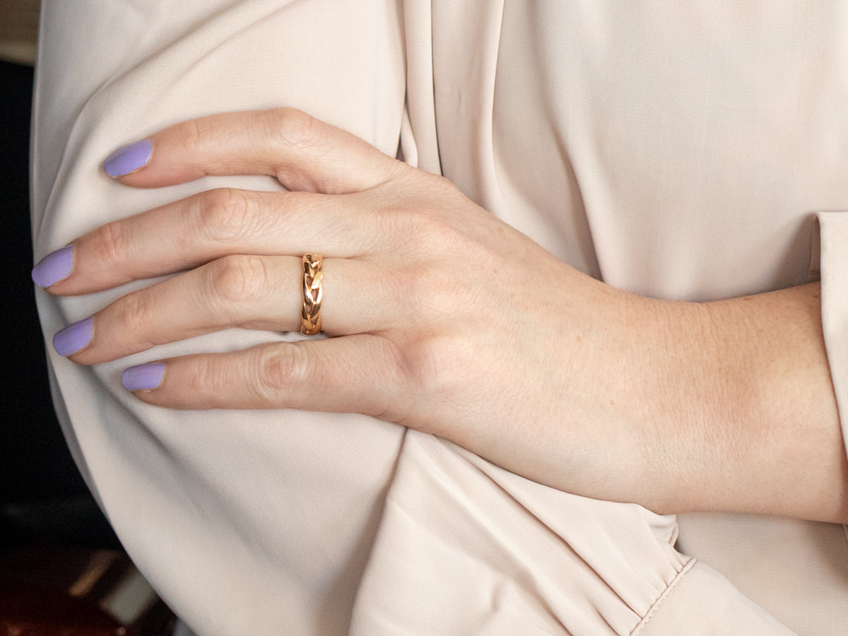 Polished Gold Braided Band