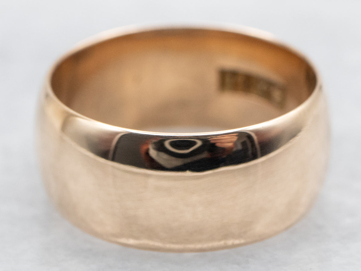 Wide Gold Wedding Band