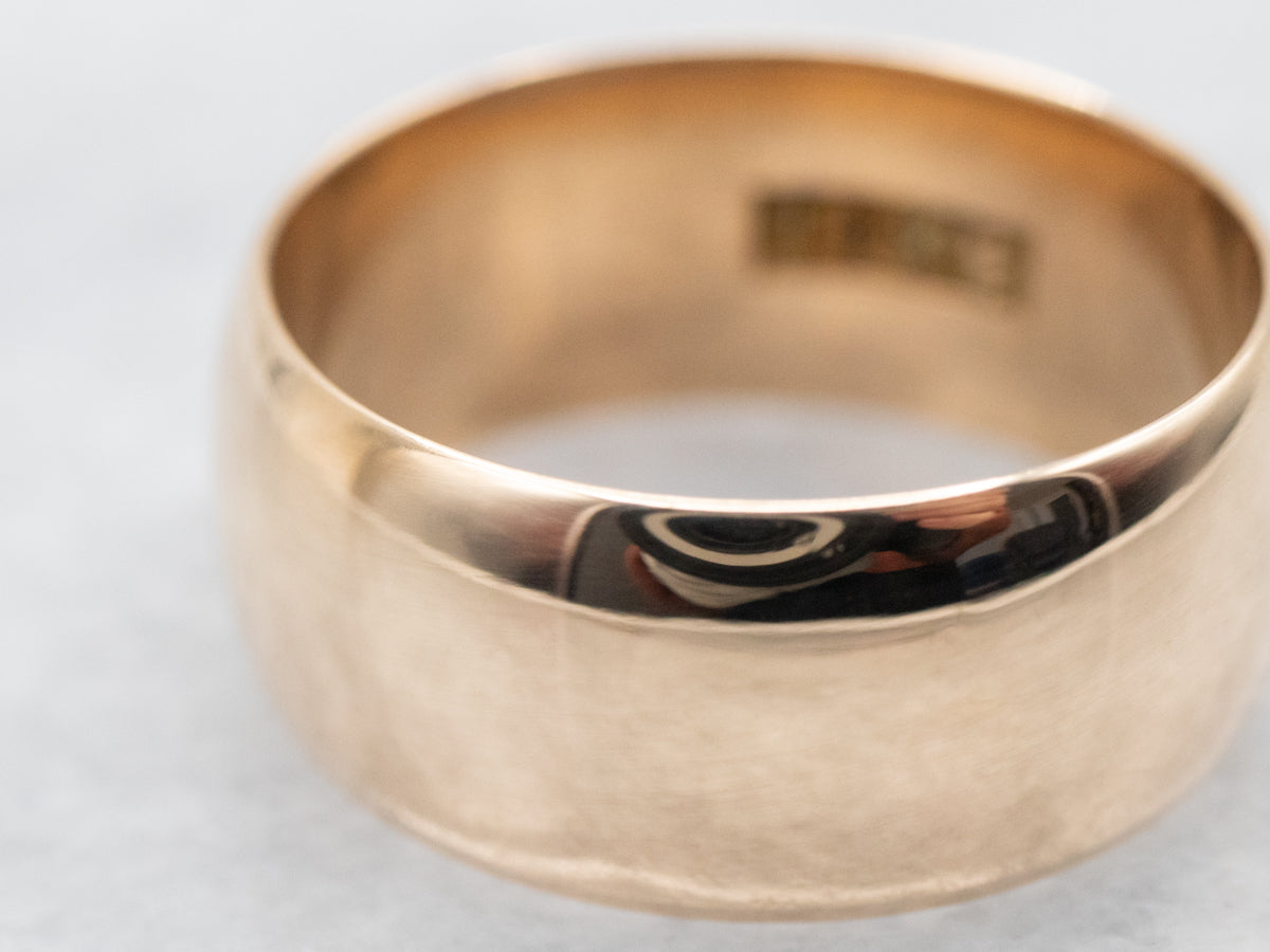 Wide Gold Wedding Band