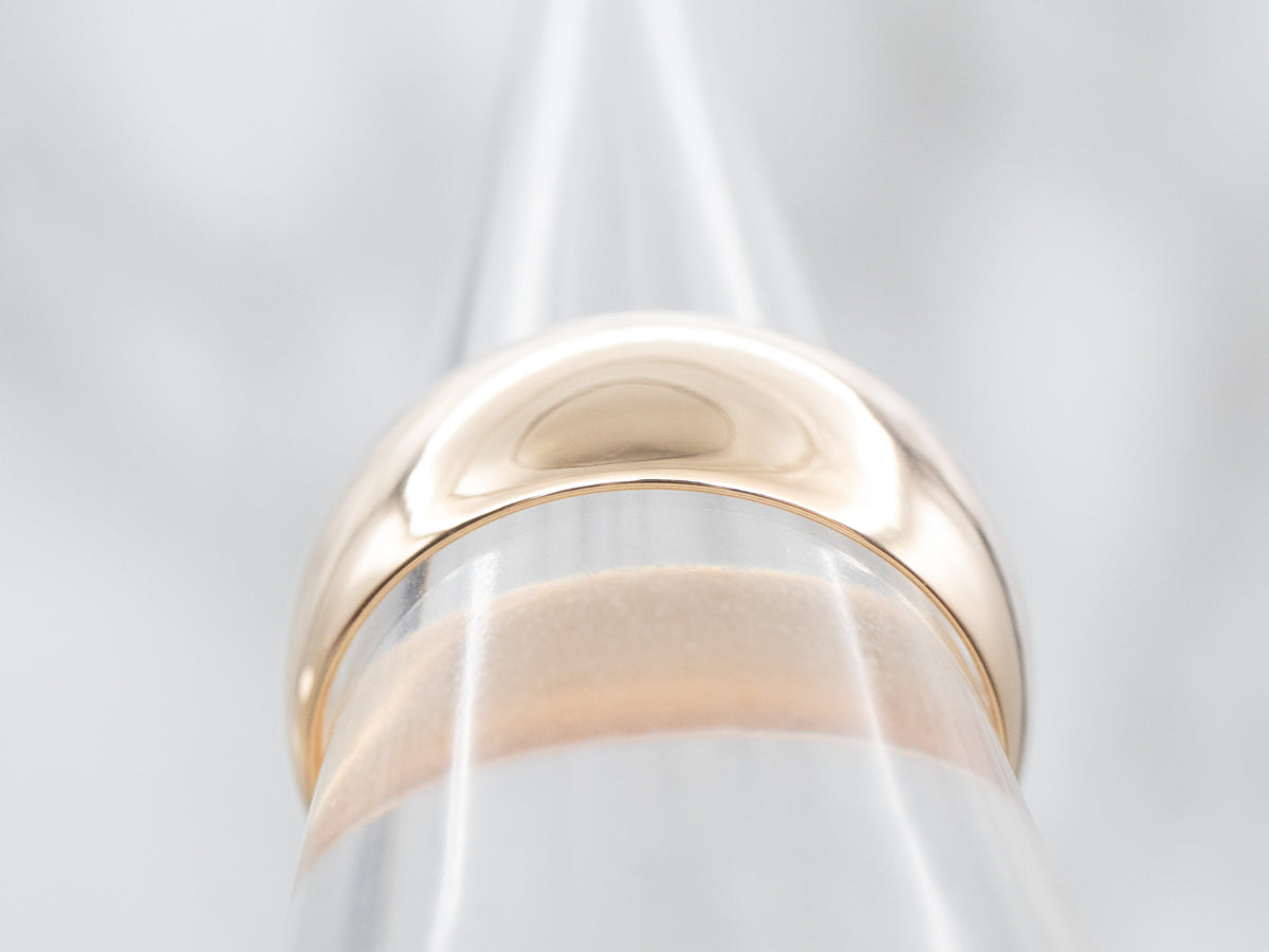 Wide Gold Wedding Band