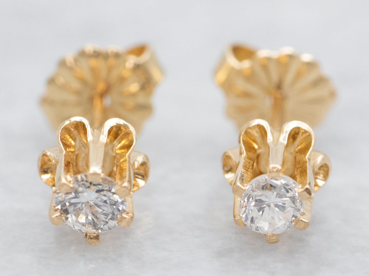 Buttercup Set Diamond Stud Earrings