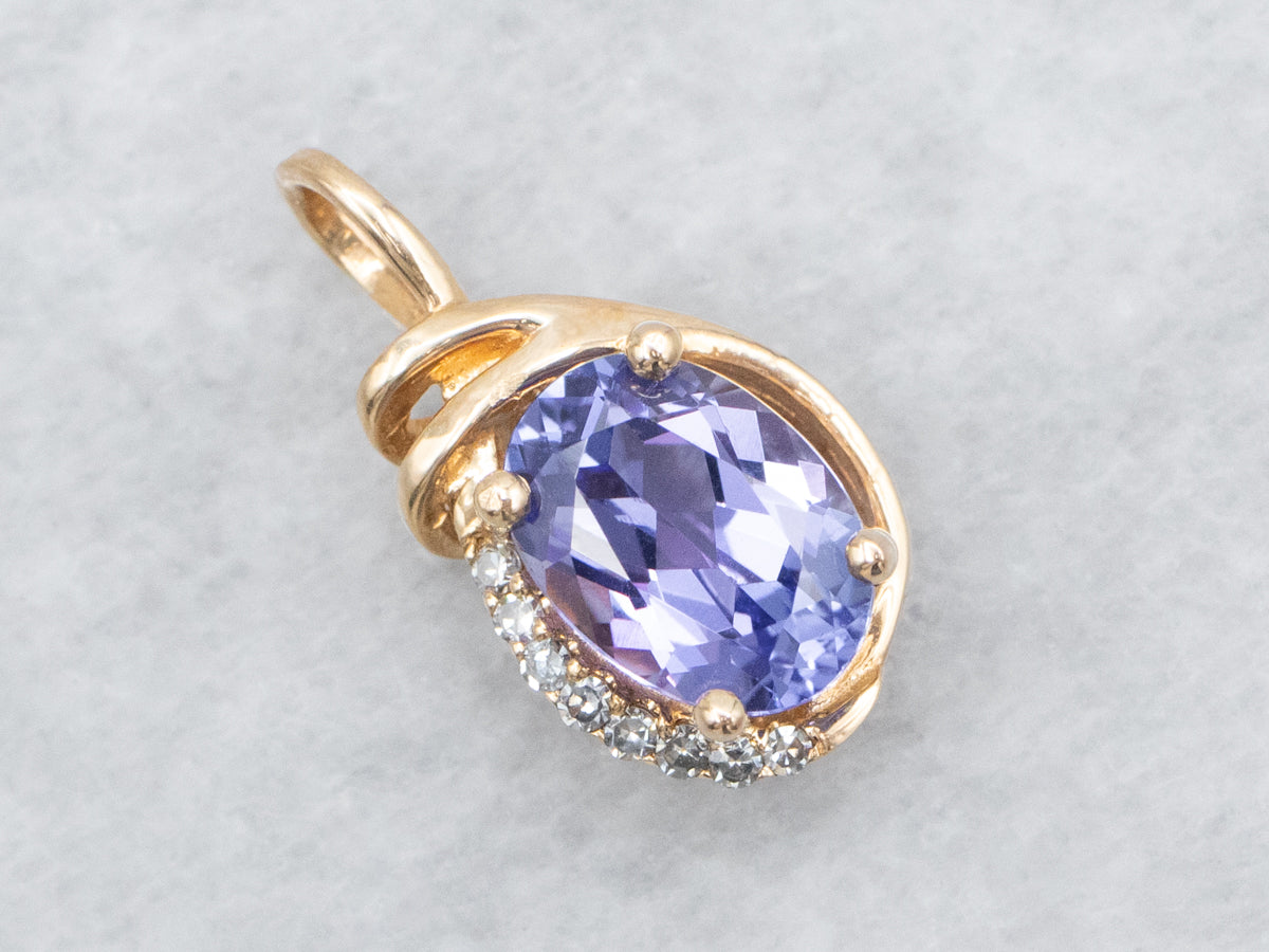 Tanzanite and Diamond Pendant