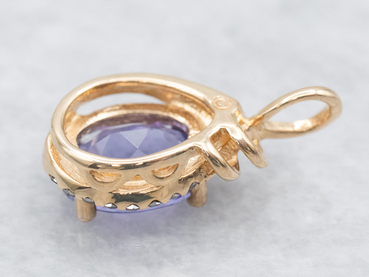 Tanzanite and Diamond Pendant