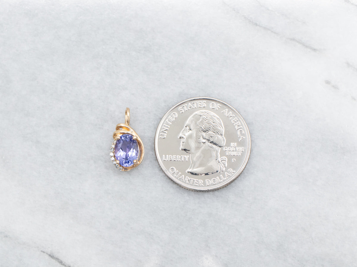 Tanzanite and Diamond Pendant