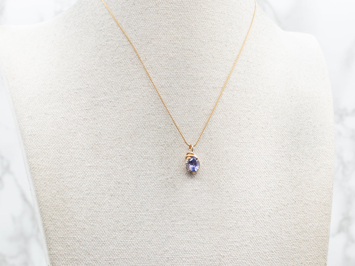 Tanzanite and Diamond Pendant