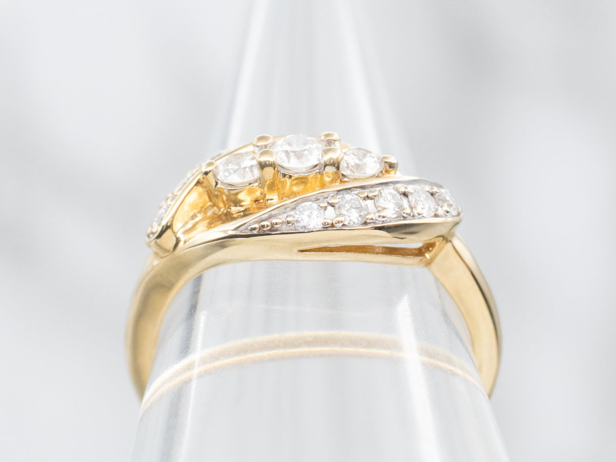 Gold Diamond Cocktail Ring