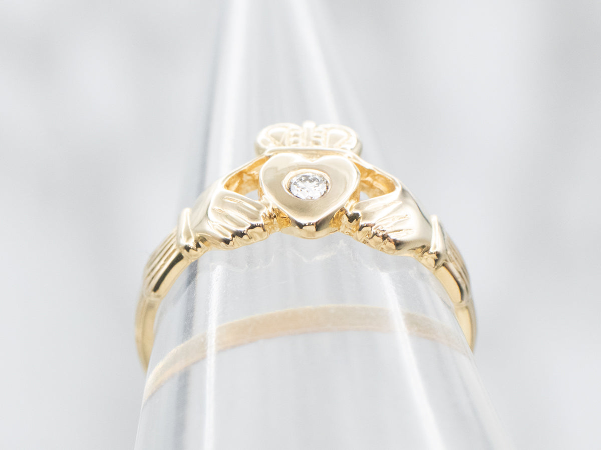 Diamond Claddagh Ring