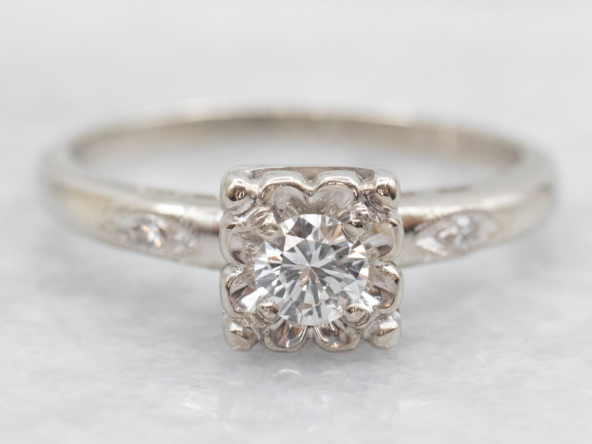 Retro-Era Diamond Engagement Ring