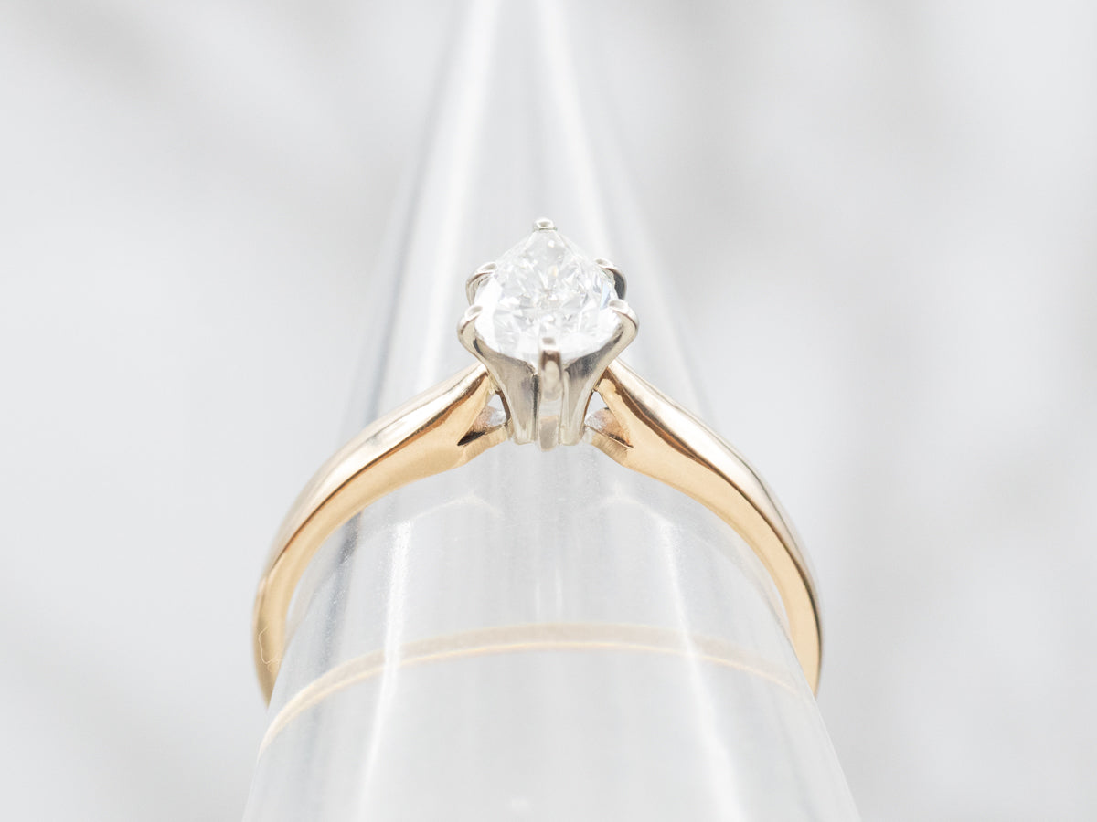 Pear Cut Diamond Solitaire Engagement Ring