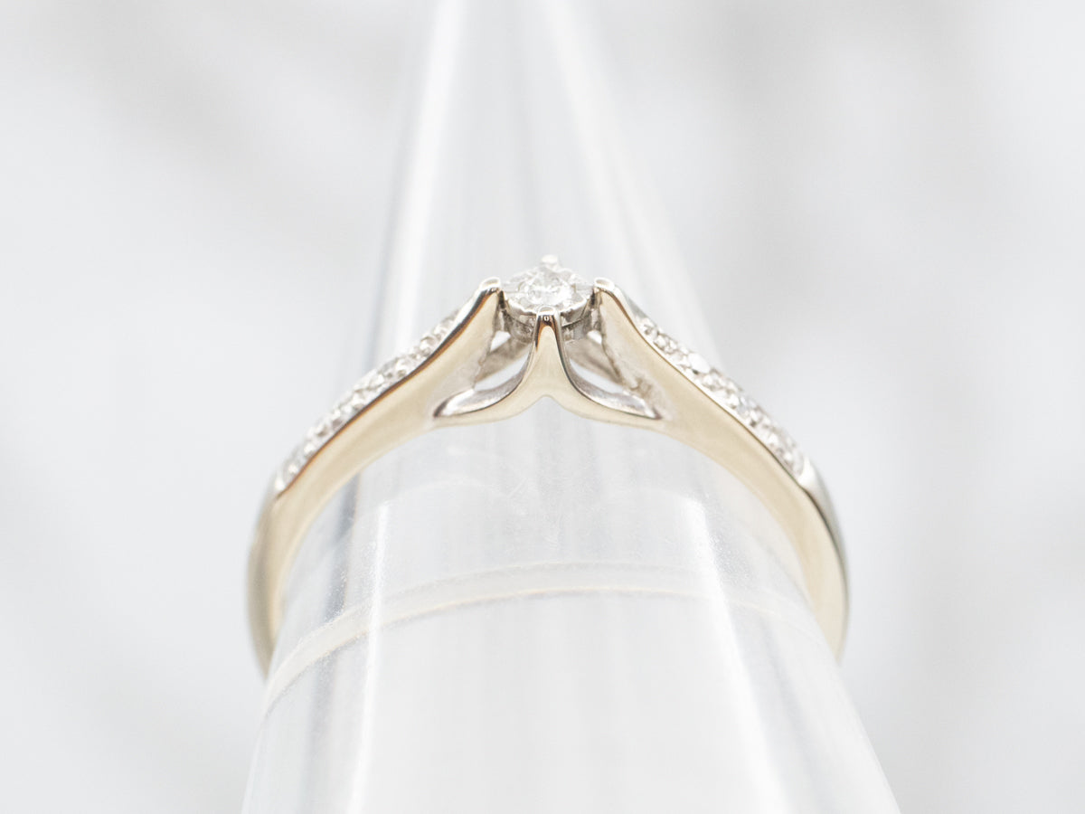 Dainty Modern Diamond Engagement Ring