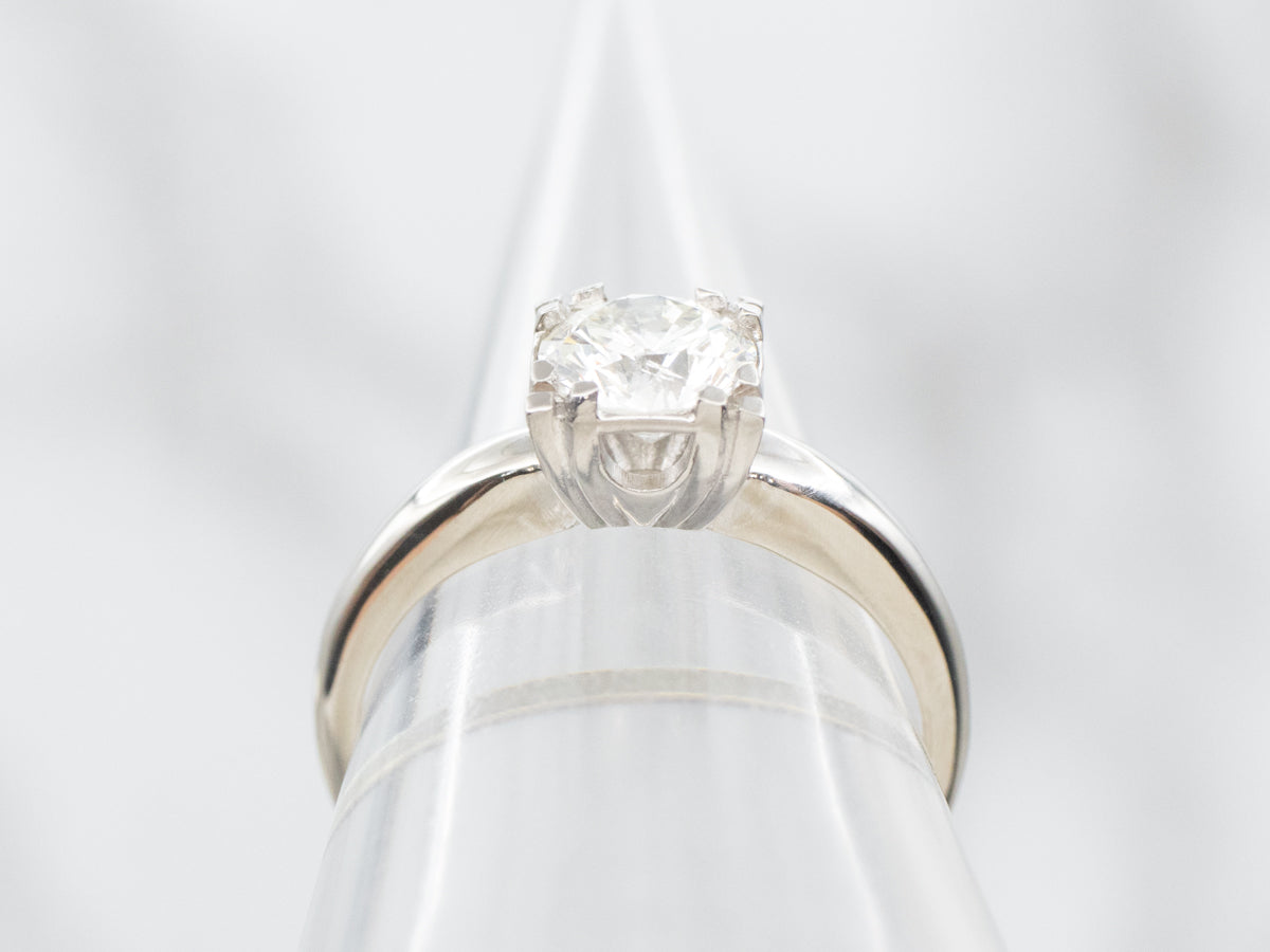 Retro Era Diamond Solitaire Engagement Ring