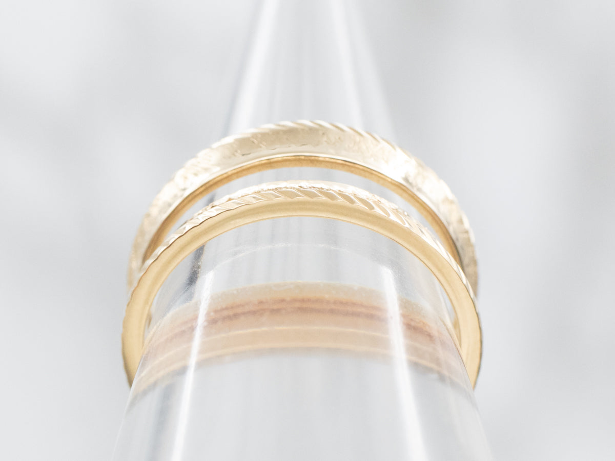 Textured Gold Enhancer Band