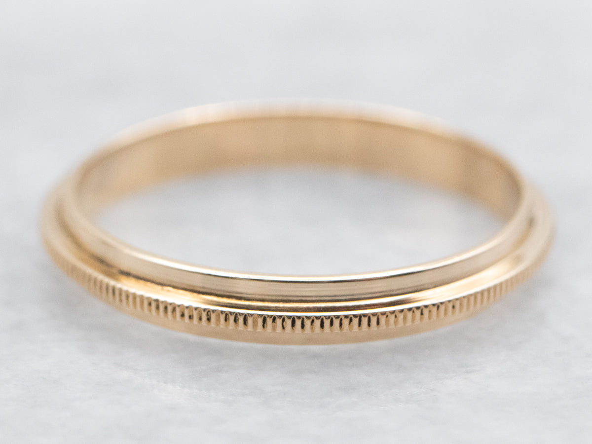 Vintage Gold Coin Edge Center Band