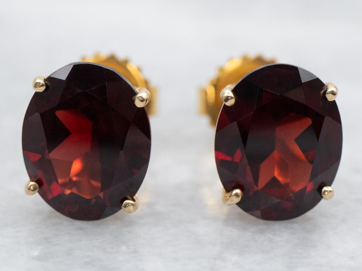 Garnet Stud Earrings