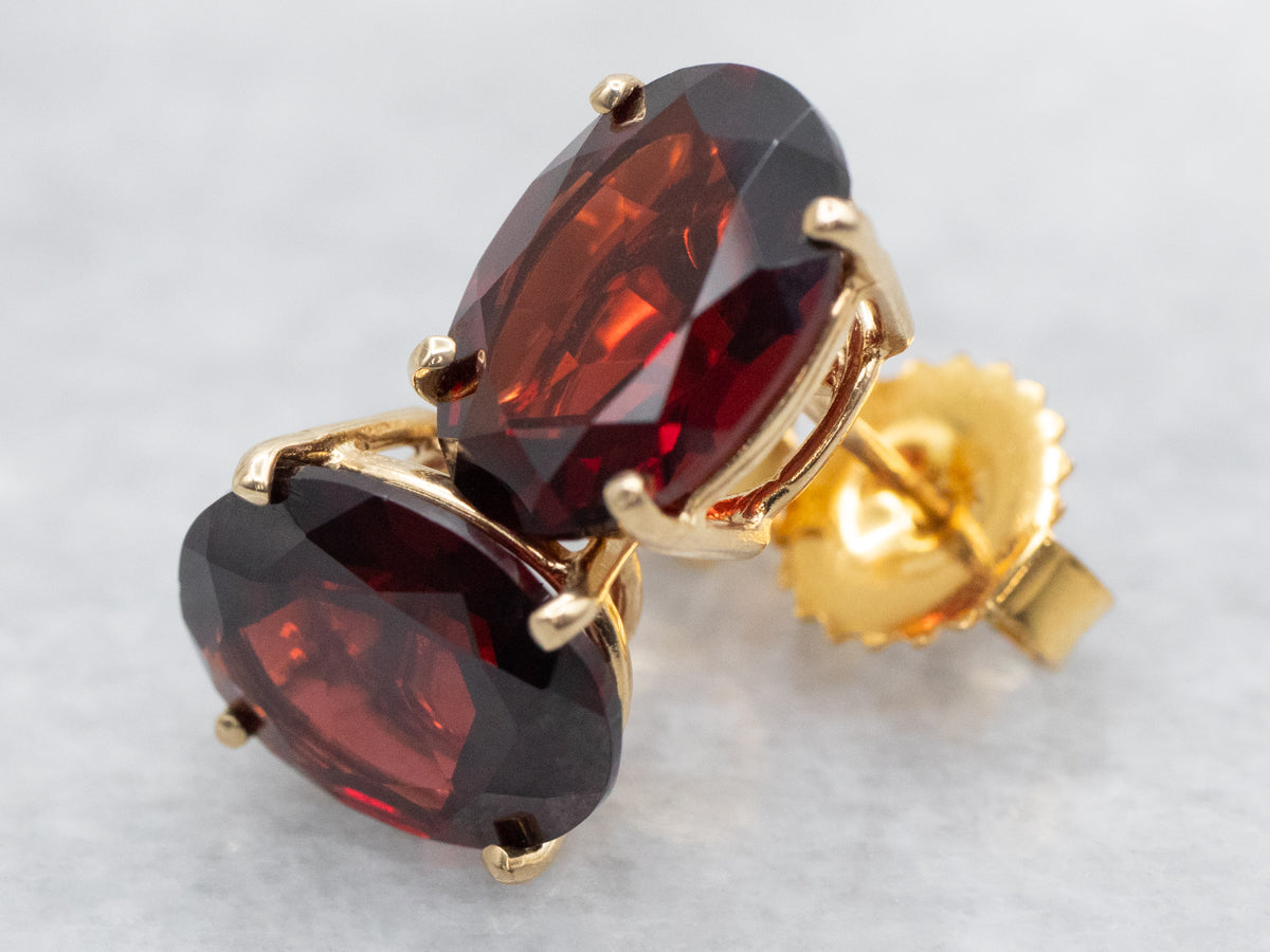 Garnet Stud Earrings