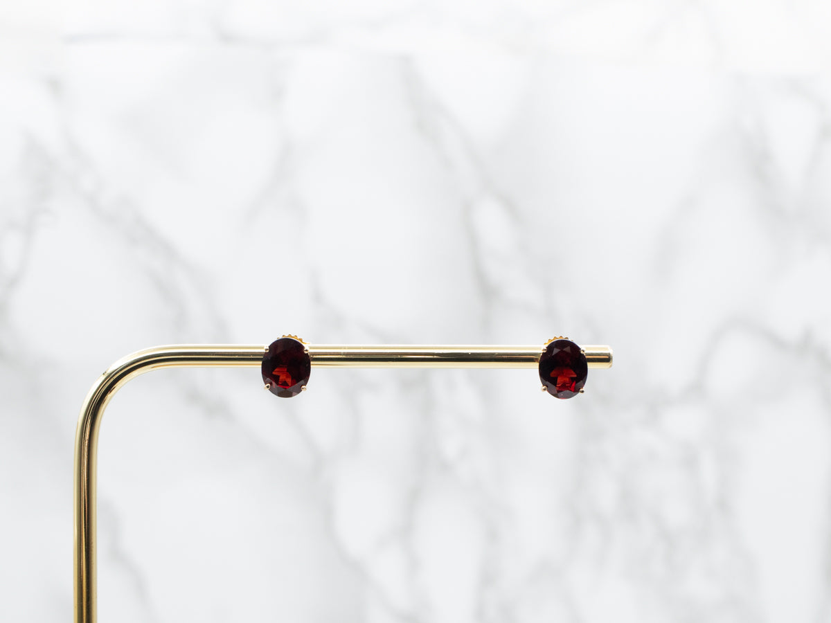 Garnet Stud Earrings