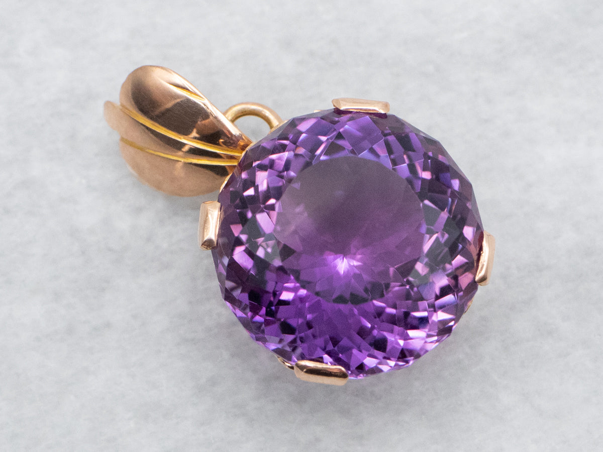 Amethyst Solitaire Pendant