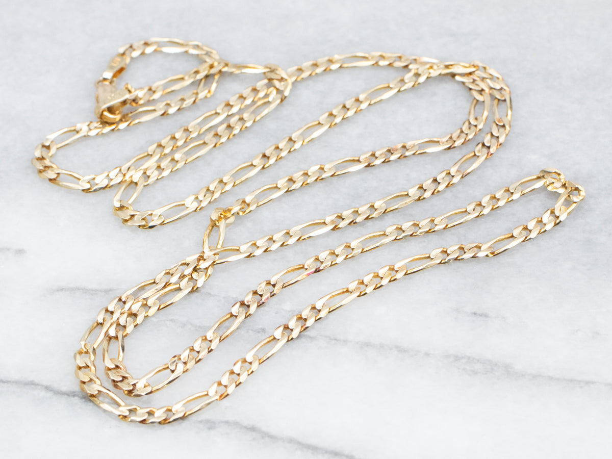 Yellow 14K Gold Figaro Chain