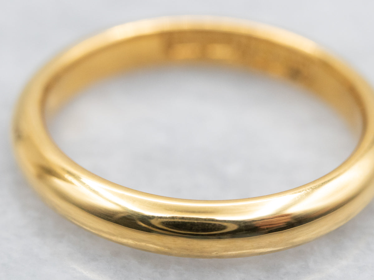 Unisex Yellow 22-Karat Gold Wedding Band