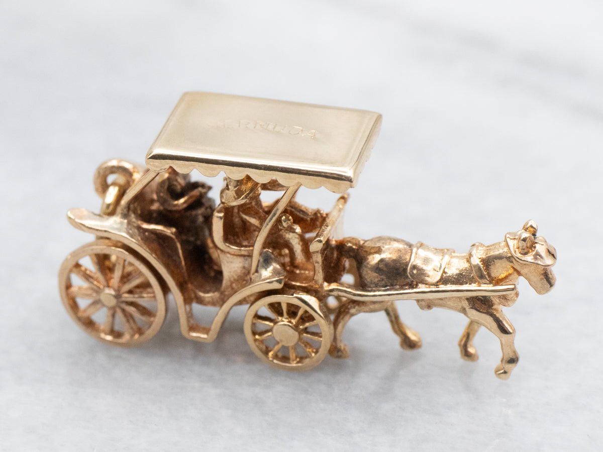 Bermuda Gold Horse and Carriage Charm