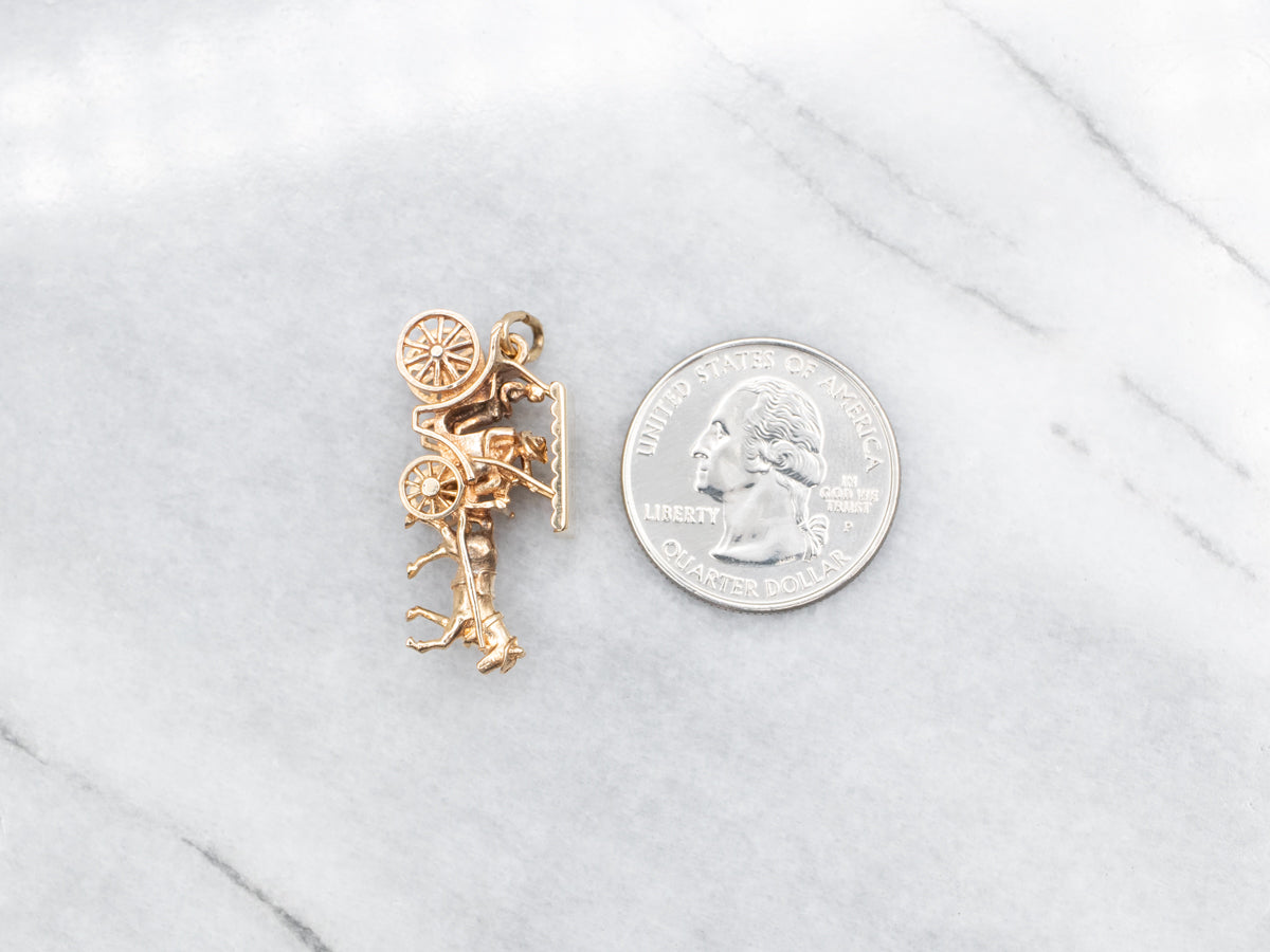 Bermuda Gold Horse and Carriage Charm