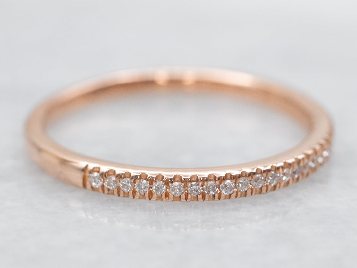 Thin Diamond Rose Gold Band