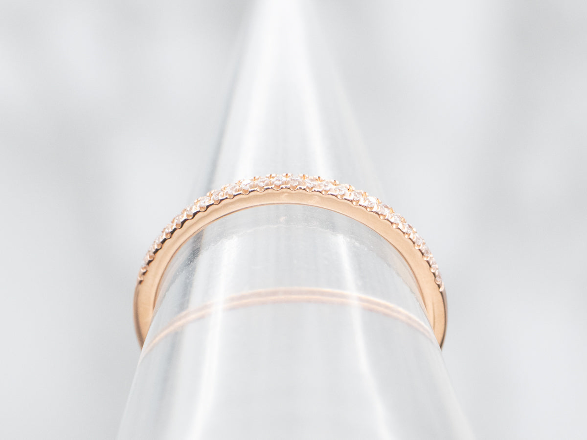 Thin Diamond Rose Gold Band