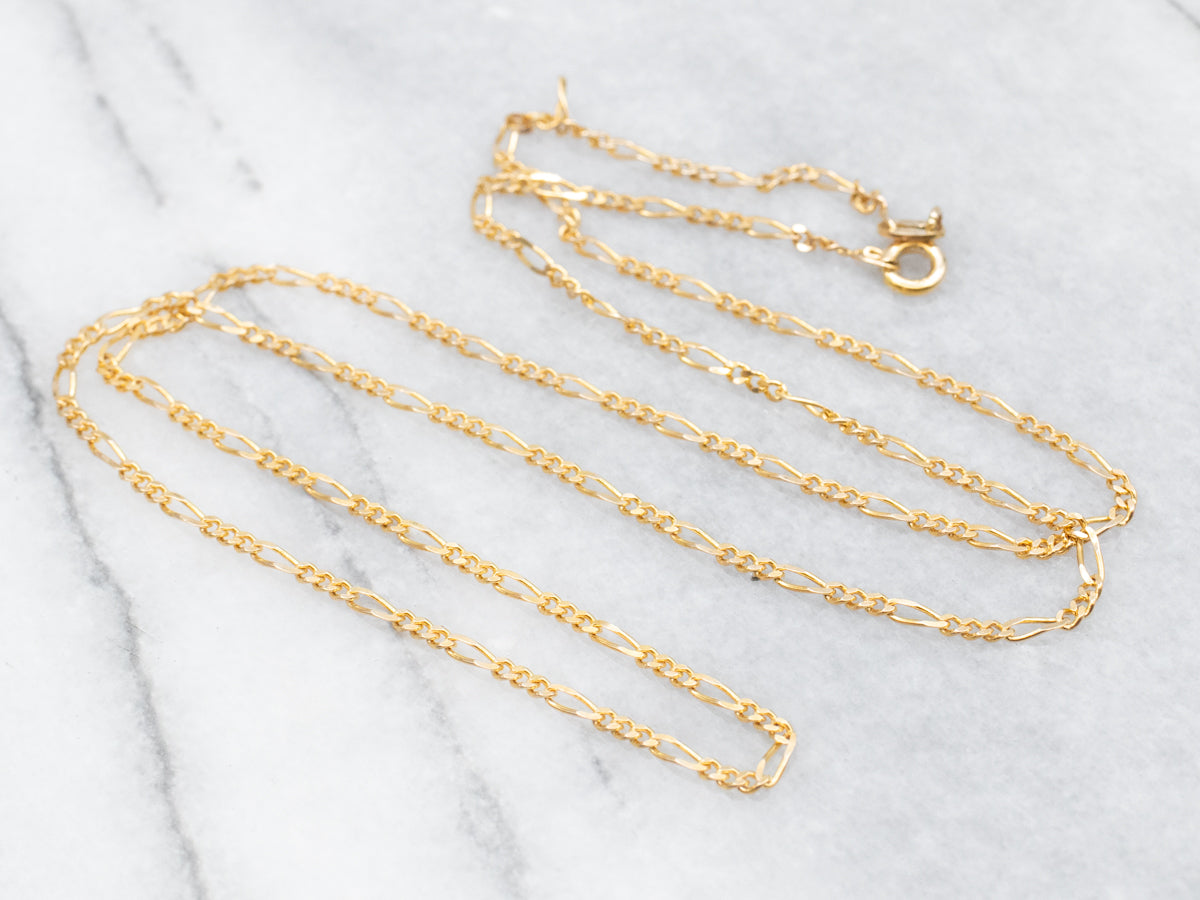 Yellow Gold Figaro Chain