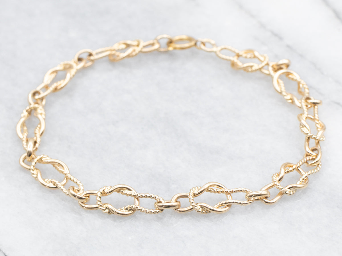 Nautical Gold Infinity Link Bracelet