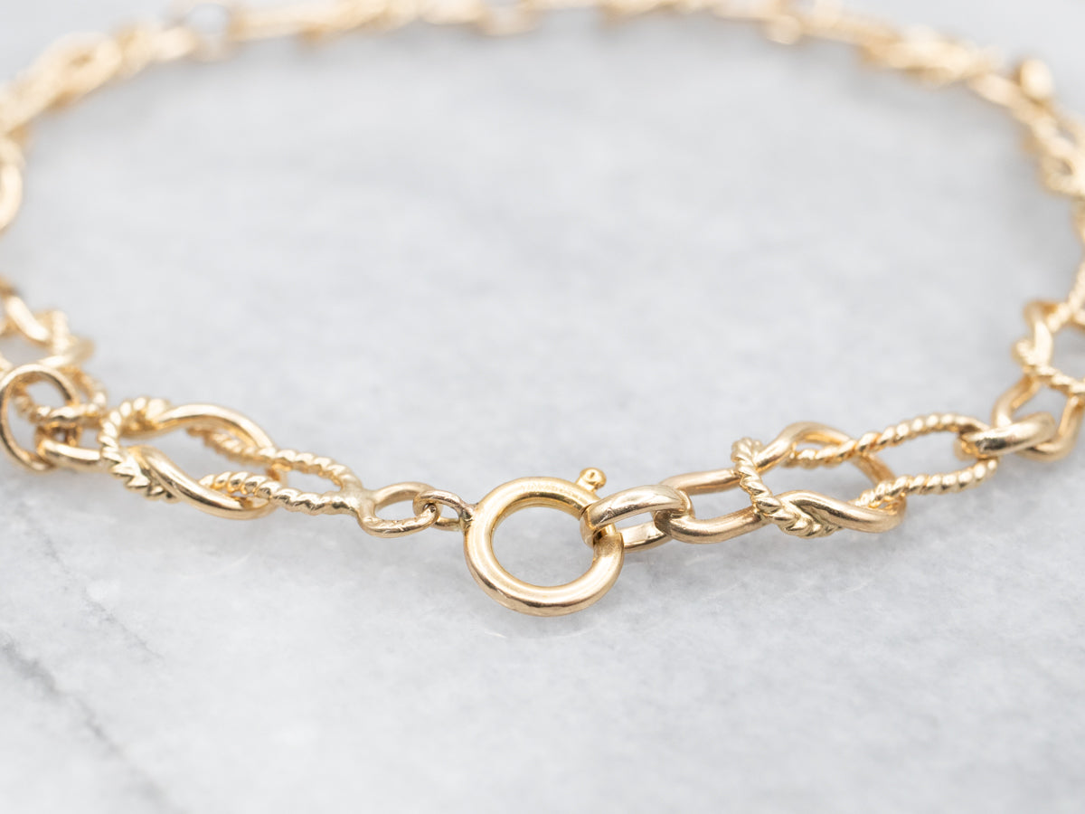 Nautical Gold Infinity Link Bracelet