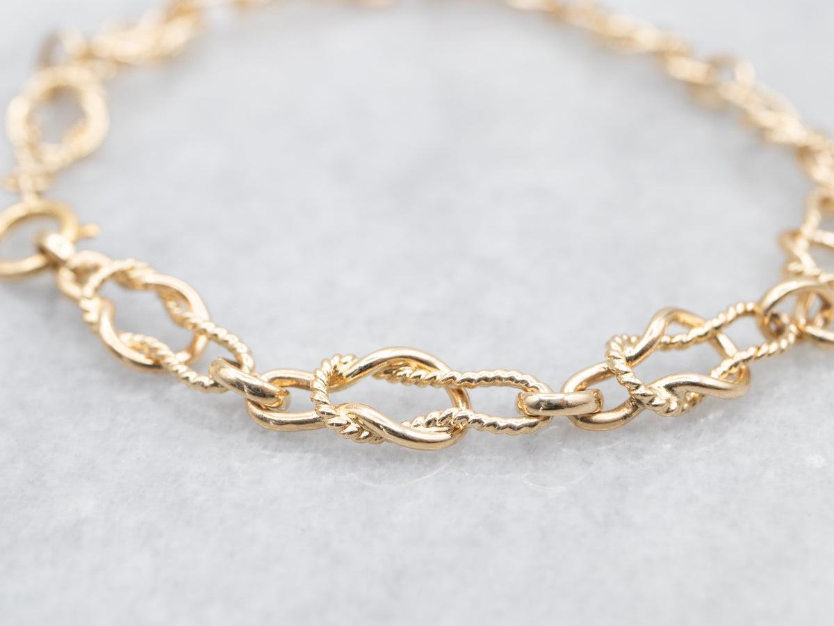 Nautical Gold Infinity Link Bracelet