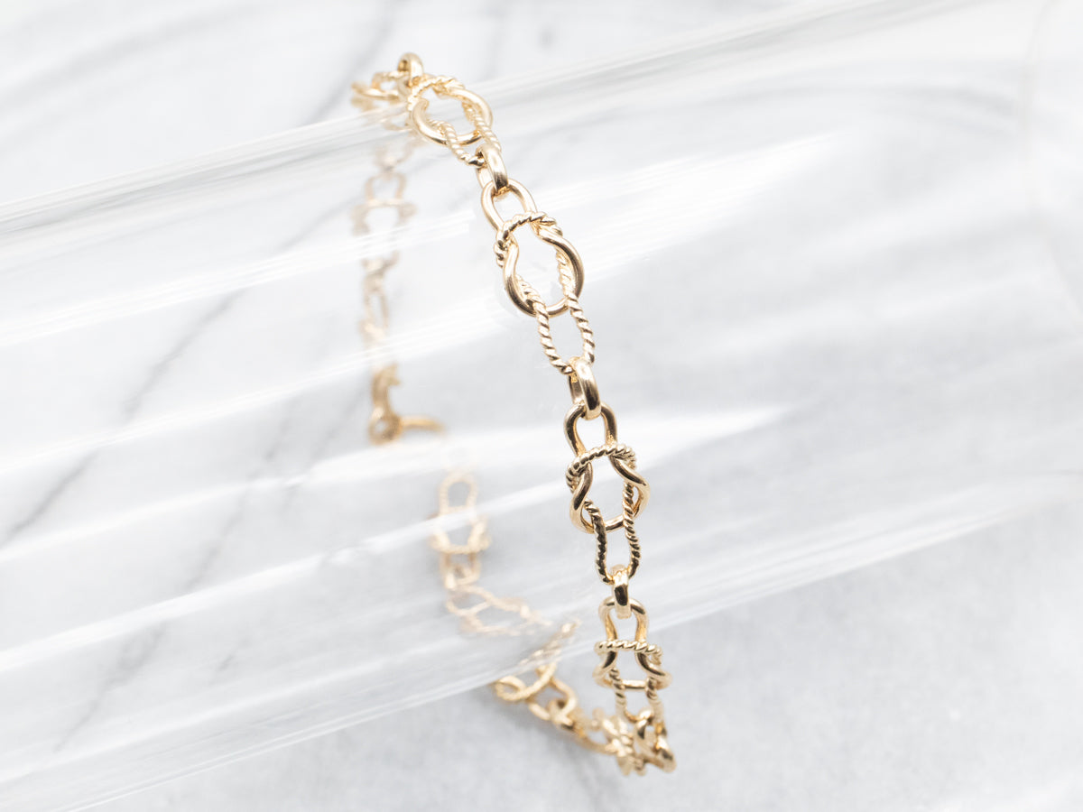 Nautical Gold Infinity Link Bracelet