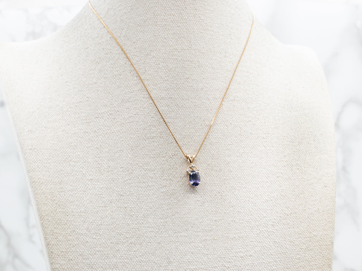 Classic Sapphire and Diamond Pendant